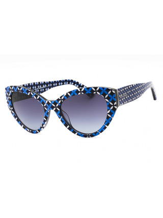 Kate Spade PAISLEIGH/S blue patterned sunglasses with dark grey lenses.