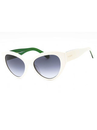 White Kate Spade PAISLEIGH/S sunglasses with dark grey lenses, 55mm, featuring a stylish full-rim design.