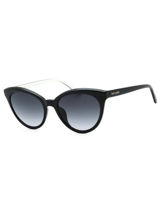 Kate Spade TAMARA/O/S sunglasses featuring a sleek black acetate frame with signature gold-tone logo detailing.