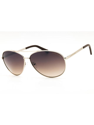Kenneth Cole New York KC00033 aviator sunglasses featuring a sleek gold metal frame and dark tinted lenses.