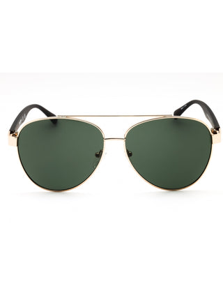 Kenneth Cole Reaction KC1394 aviator sunglasses with silver frames and dark tinted lenses.