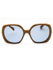 46X - matte light brown / blue mirror