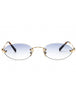 ZVN80O - Pale Gold/Clear Gradient Light Blue