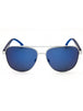 040 - MATTE SILVER/Blue Mirror