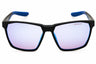 011 - MATTE BLACK / ROAD BLUE MIRROR