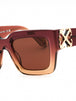 OERI14DS25PLA002316E - GRADIENT BURGUNDY/NUDE BROWN/Brown
