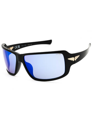 Black rectangular plastic-frame Police sunglasses for men with a sleek, modern design.