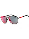 DG008F - Rubbered Black/Dark Grey Mirror Blue/Red