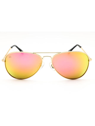 Prive Revaux COMMANDO 2.0/S designer sunglasses for everyday wear in gold/pink multilayer color.