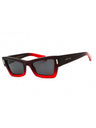 615 - GRADIENT TRANSPARENT DARK RED/Dark Grey