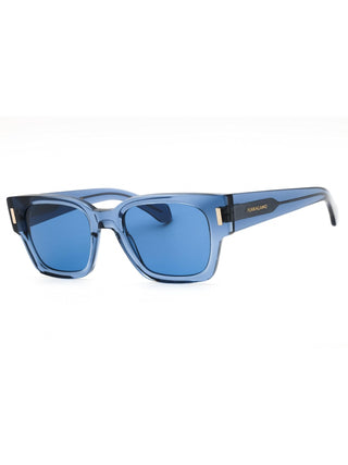 Salvatore Ferragamo SF2010S sunglasses featuring a sleek black acetate frame and dark tinted lenses.