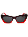 615 - TRANSPARENT DARK RED GRADIENT/Smoke