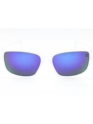Timberland TB00017 men's black square-frame sunglasses with dark lenses.