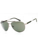 08R - Shiny Gunmetal / Green Polarized