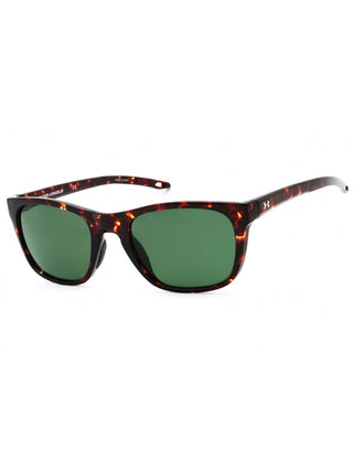 Under Armour UA 0013/G/S sunglasses featuring a sleek black frame, grey polarized lenses, and a sporty wrap-around design.