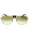 10028E - Polished gold / green gradient lense