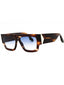 227 - DARK BROWN HORN/Blue Gradient