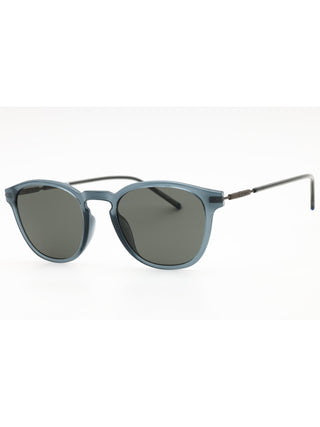 Zeiss ZS22514SP sunglasses featuring a sleek black acetate frame and dark polarized lenses in a classic rectangular shape.