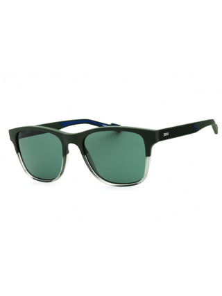 Matte green Zeiss ZS22521SLP sunglasses with crystal green smoke polarized lenses, 54mm.