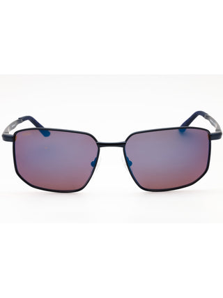 Zeiss ZS23139SP sunglasses featuring a sleek black acetate frame and dark polarized lenses in a classic rectangular shape.