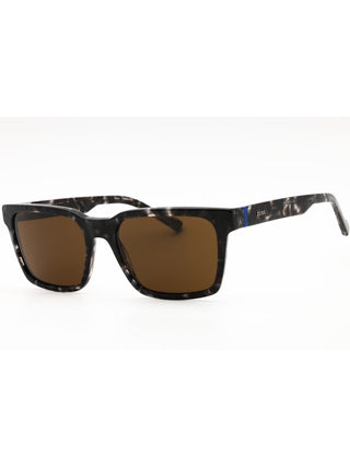 Zeiss ZS23527S sunglasses featuring a sleek black acetate frame with dark tinted lenses and a classic rectangular shape.