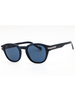 Zeiss ZS23536S sunglasses featuring a sleek black acetate frame with dark tinted lenses and a classic rectangular design.