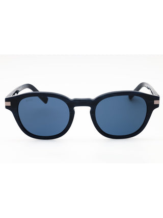 Zeiss ZS23536S sunglasses featuring a sleek black acetate frame with dark tinted lenses and a modern rectangular design.