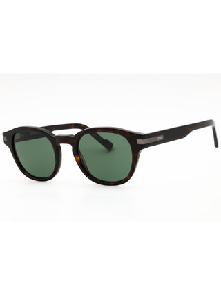 Zeiss ZS23536S sunglasses featuring a sleek black acetate frame and dark tinted lenses in a classic rectangular shape.