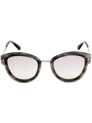 Tom Ford FT0574 Sunglasses Dark Havana / Brown Mirror-AmbrogioShoes