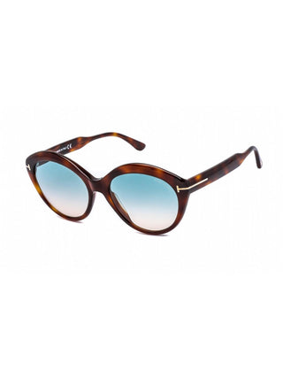 Tom Ford FT0763 Women's Sunglasses Blonde Havana / Gradient Green-AmbrogioShoes