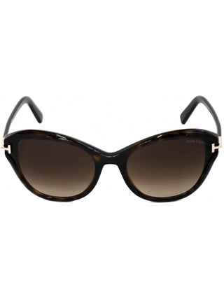 Tom Ford FT0850-F Sunglasses dark havana / gradient brown Women's (S)-AmbrogioShoes