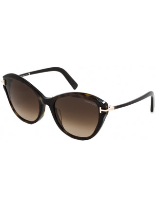 Tom Ford FT0850-F Sunglasses dark havana / gradient brown Women's (S)-AmbrogioShoes