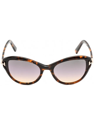 Tom Ford FT0850 Sunglasses Colored Havana / Gradient Smoke Women's (S)-AmbrogioShoes