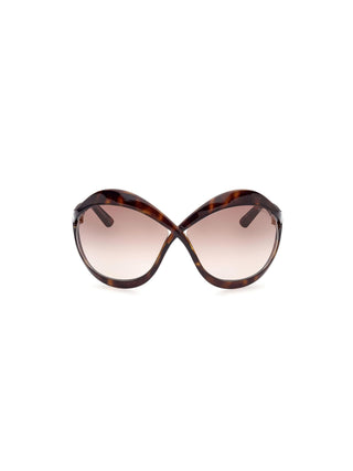Tom Ford FT0902 Sunglasses Dark Havana / Gradient Brown Women's (S)-AmbrogioShoes