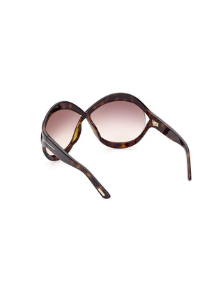 Tom Ford FT0902 Sunglasses Dark Havana / Gradient Brown Women's (S)-AmbrogioShoes