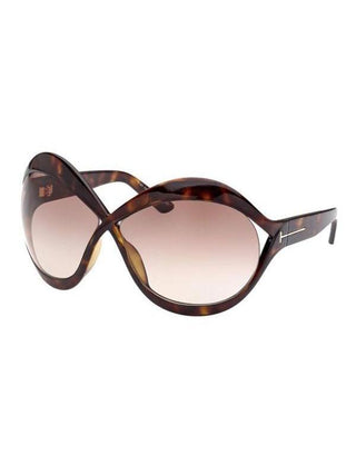 Tom Ford FT0902 Sunglasses Dark Havana / Gradient Brown Women's (S)-AmbrogioShoes