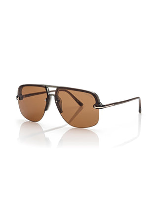 Tom Ford FT1003 Hugo Sunglasses Grey / Pink Unisex-AmbrogioShoes