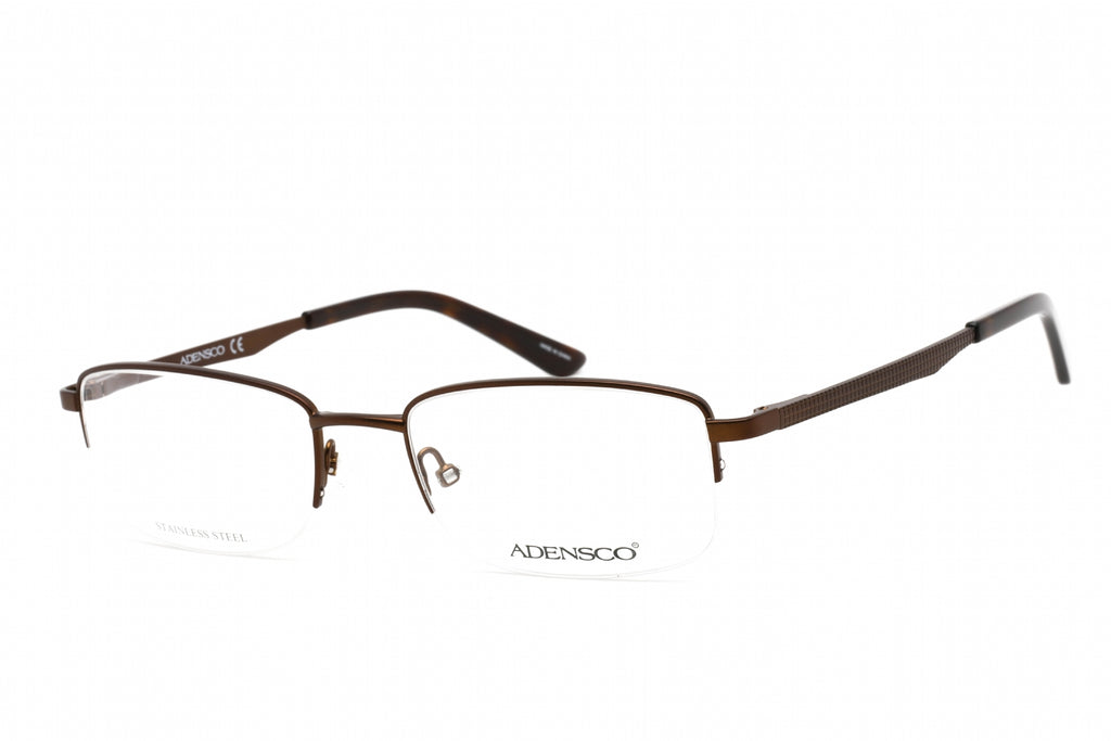 Adensco AD 124 Eyeglasses MATTE BROWN/clear demo lens Men's