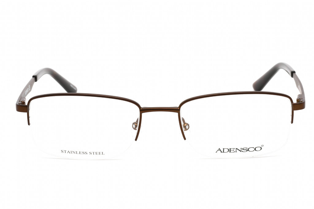 Adensco AD 124 Eyeglasses MATTE BROWN/clear demo lens Men's