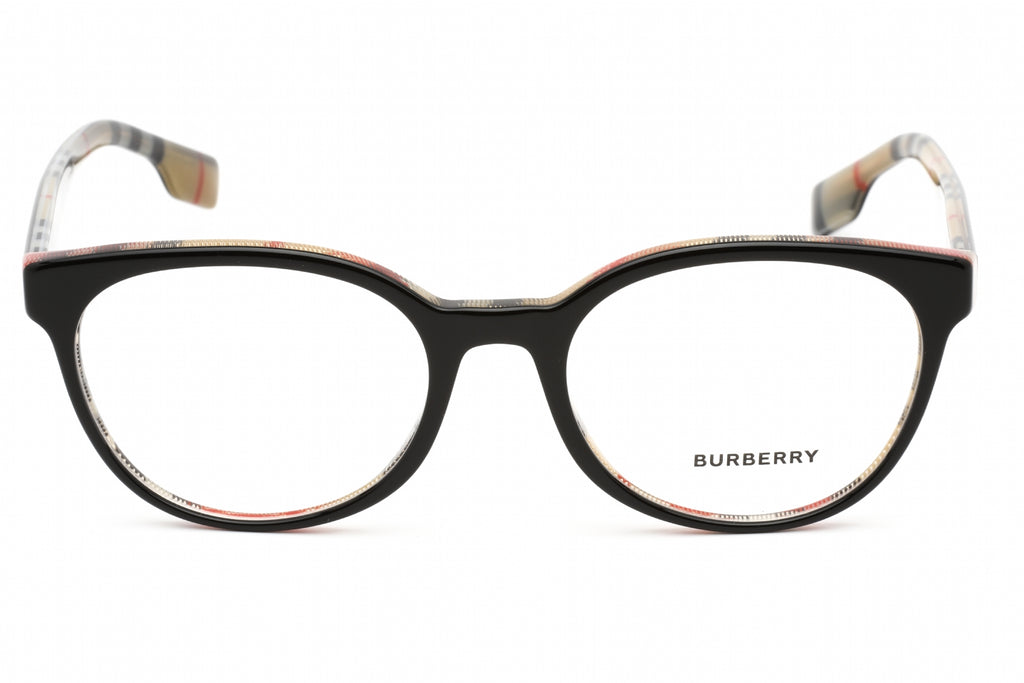 Burberry BE2315 Eyeglasses Top Black ON Vintage Check/Clear demo lens Unisex