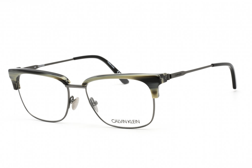Calvin Klein CK18124  Eyeglasses CHARCOAL HORN/Clear demo lens Men's