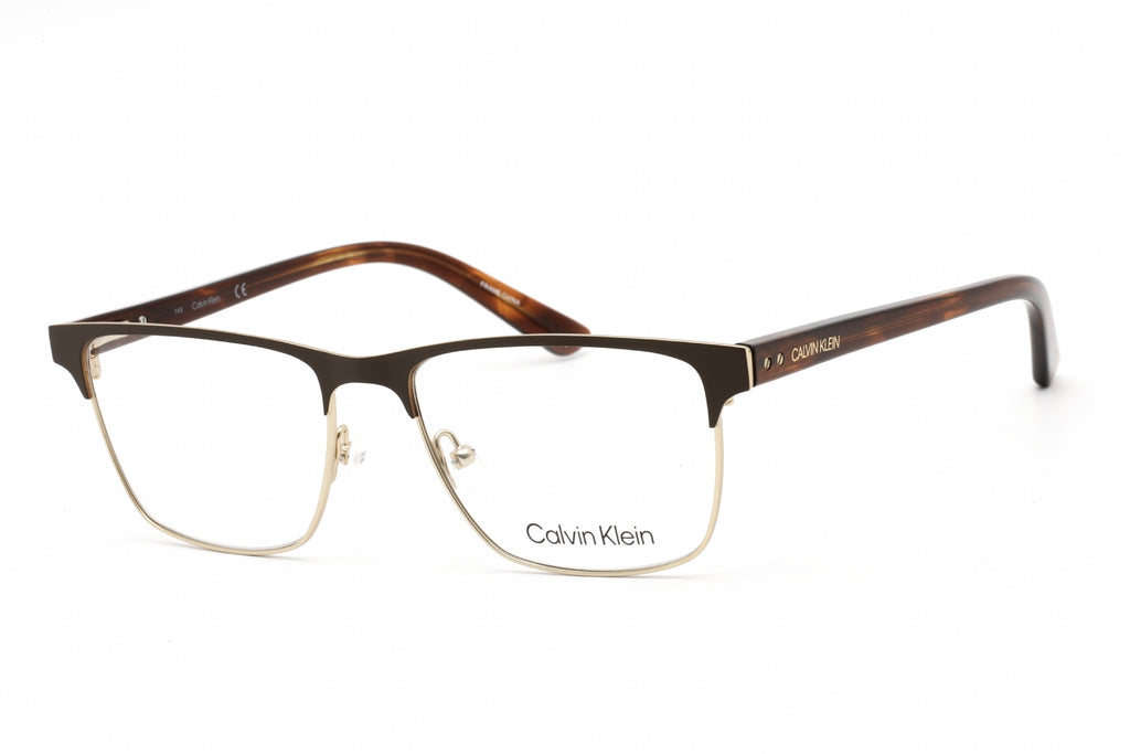Calvin Klein CK18304 Eyeglasses SATIN BROWN/Clear demo lens Women's