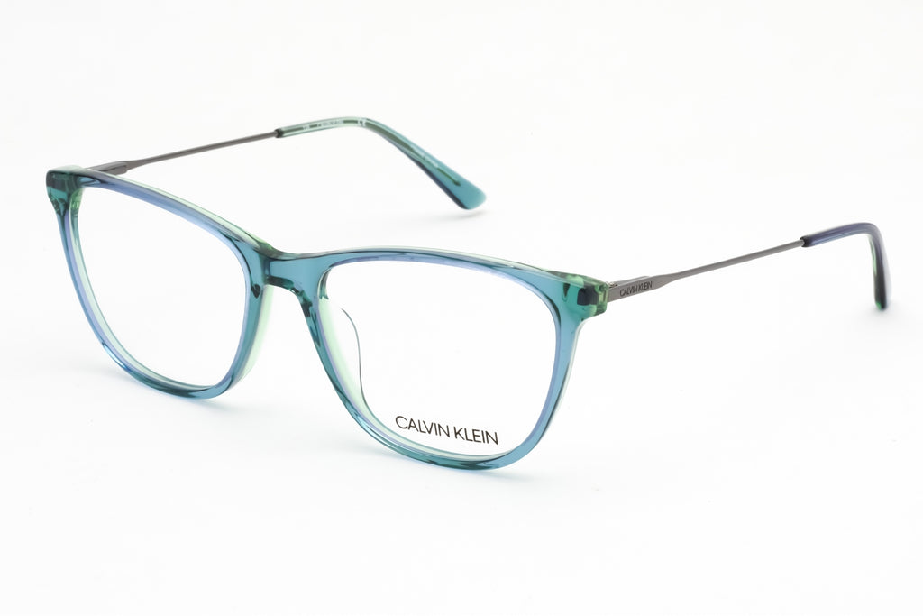 Calvin Klein CK18706 Eyeglasses Crystal Teal Laminate / Clear Lens Women's