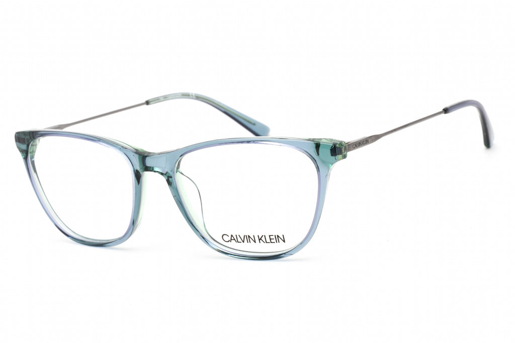 Calvin Klein CK18706 Eyeglasses Crystal Teal Laminate/Clear demo lens Women's