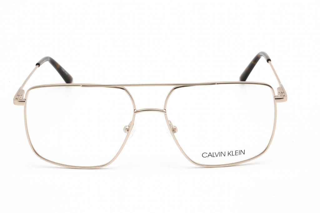Calvin Klein CK19129 Eyeglasses SATIN GOLD/Clear demo lens Women's
