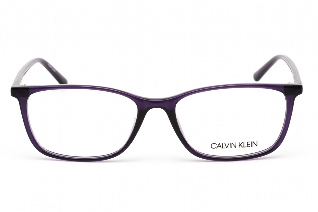Calvin Klein CK19512 Eyeglasses CRYSTAL DARK PURPLE / Clear demo lens Women's