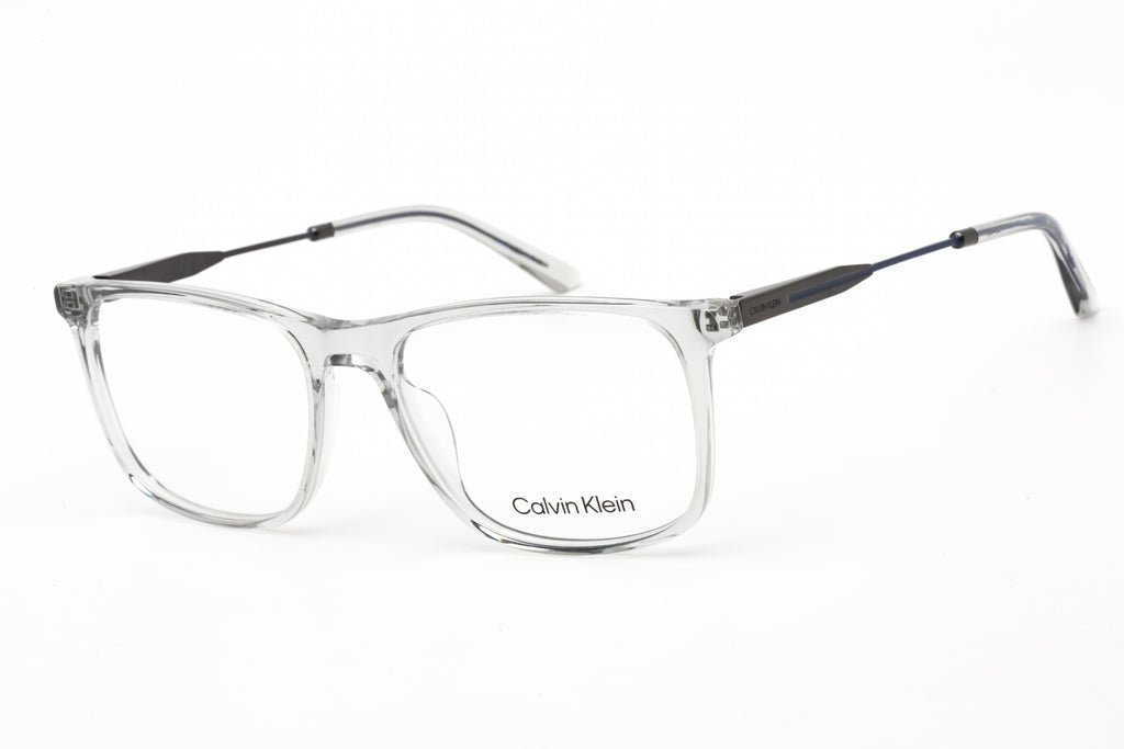 Calvin Klein CK21700 Eyeglasses Crystal Smoke/Clear demo lens Men's