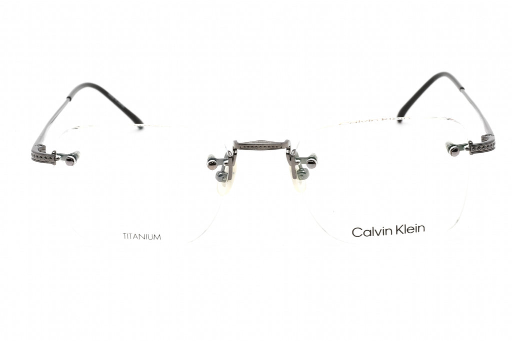 Calvin Klein CK22112T Eyeglasses DARK GUN/Clear demo lens Men's
