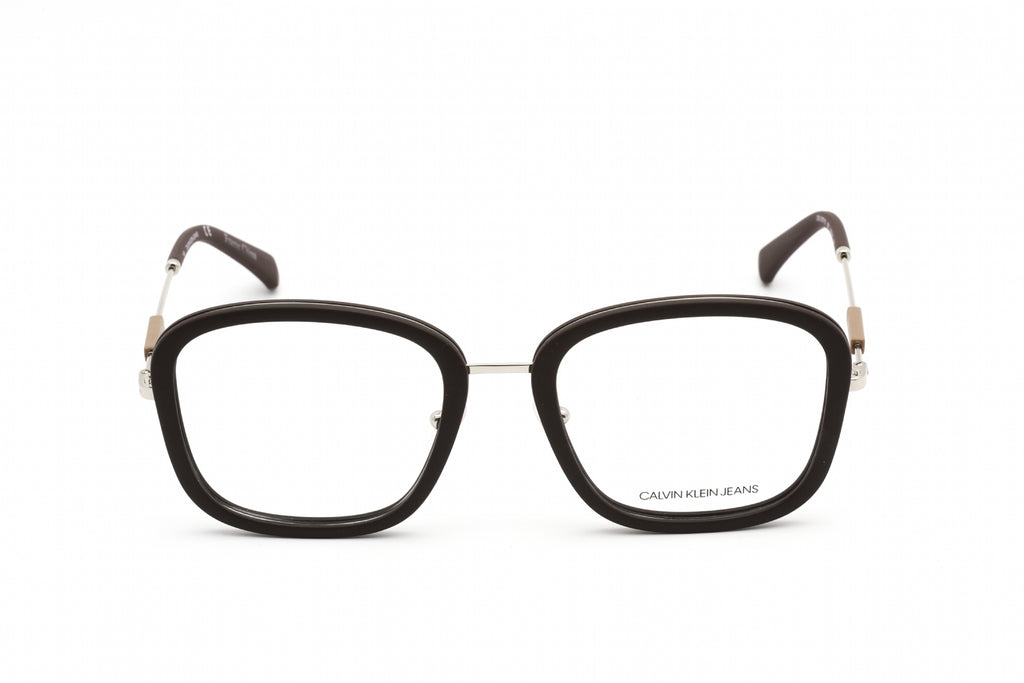 Calvin Klein Jeans CKJ19710 Eyeglasses MATTE DARK BROWN / Clear demo lens Unisex