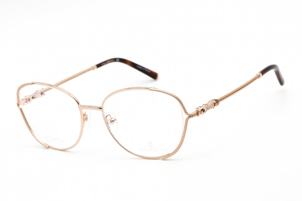 Charriol PC71032 Eyeglasses Shiny Gold/Tortoise / Clear Lens Women's